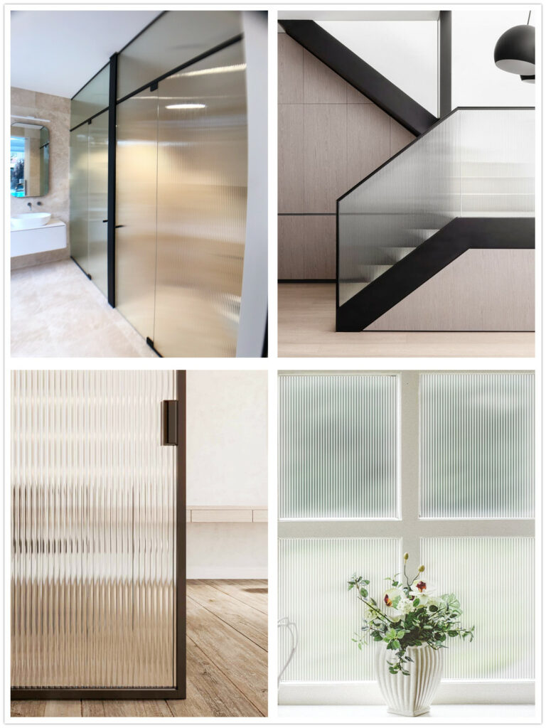 Multiple fluted glass applications